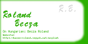 roland becza business card